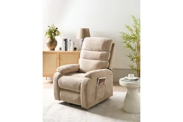 Elektrisk reclinerfåtölj Rise Beige - Beige - Products - Möbler - Fåtölj & stolar - Fåtölj - Biofåtölj & reclinerfåtölj