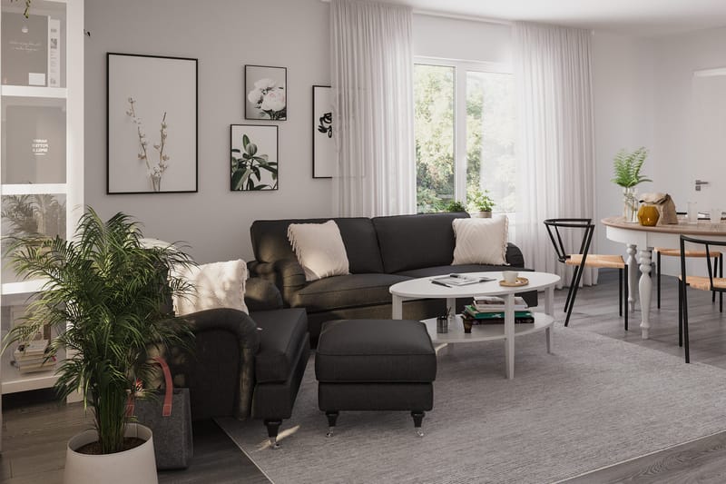 Howard Classic F åtölj med Fotpall - Mörkgrå - Products - Möbler - Fåtölj & stolar - Fåtölj - Fåtölj med fotpall