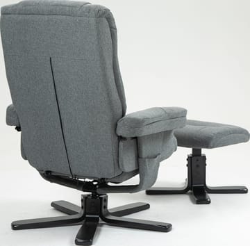 Reclinerfåtölj med fotpall grå - Oslo - Grå - Products - Möbler - Fåtölj & stolar - Fåtölj - Biofåtölj & reclinerfåtölj