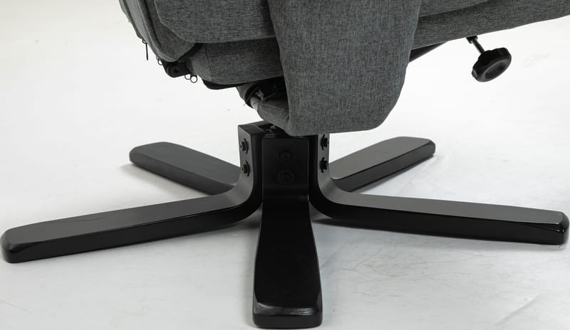 Reclinerfåtölj med fotpall grå - Oslo - Grå - Products - Möbler - Fåtölj & stolar - Fåtölj - Biofåtölj & reclinerfåtölj