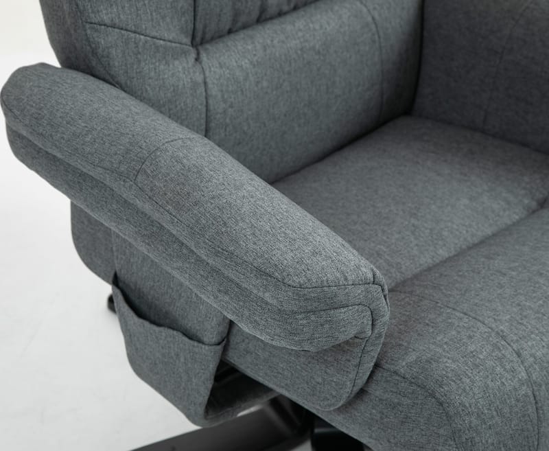 Reclinerfåtölj med fotpall grå - Oslo - Grå - Products - Möbler - Fåtölj & stolar - Fåtölj - Biofåtölj & reclinerfåtölj