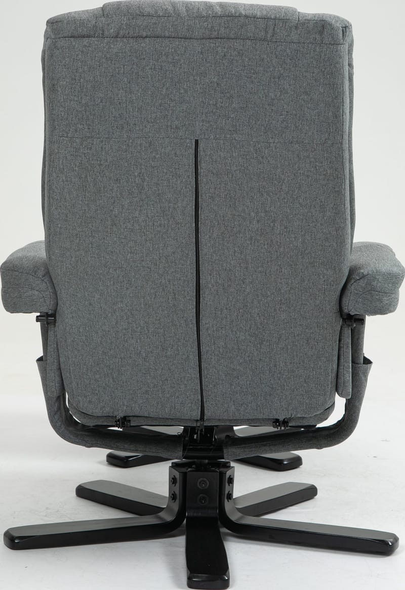 Reclinerfåtölj med fotpall grå - Oslo - Grå - Products - Möbler - Fåtölj & stolar - Fåtölj - Biofåtölj & reclinerfåtölj