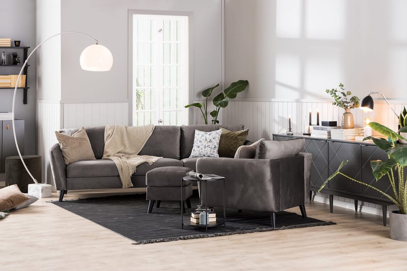 Trend Fåtölj - Mörkgrå Sammet - Products - Möbler - Fåtölj & stolar - Fåtölj