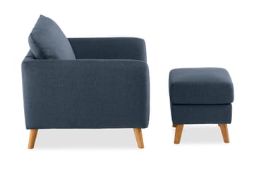 Trend Fåtölj med Fotpall - Blå - Products - Möbler - Fåtölj & stolar - Fåtölj - Fåtölj med fotpall
