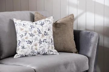 Trend Fåtölj med Fotpall - Ljusgrå Sammet - Products - Möbler - Fåtölj & stolar - Fåtölj - Fåtölj med fotpall