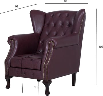 Vivaldino fåtölj - Oxblod - Oxblod - Products - Möbler - Fåtölj & stolar - Fåtölj - Öronlappsfåtölj