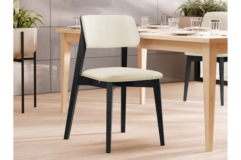 Ferrara Matstol - Beige/Svart - Products - Möbler - Fåtölj & stolar - Matstol & köksstol
