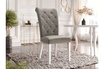 Garvin Matstol - Grå/Vit - Products - Möbler - Fåtölj & stolar - Matstol & köksstol