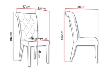 Garvin Matstol - Rosa/Vit - Products - Möbler - Fåtölj & stolar - Matstol & köksstol