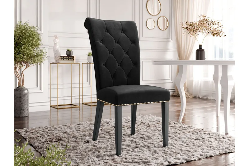 Garvin Matstol - Svart - Products - Möbler - Fåtölj & stolar - Matstol & köksstol