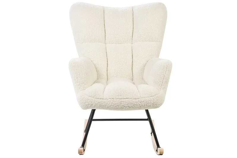 Gungstol Oulu - Vitt, svart, ljust trä - Products - Möbler - Fåtölj & stolar - Fåtölj