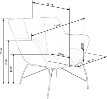 Hagman fåtölj - Grå - Products - Möbler - Fåtölj & stolar - Fåtölj