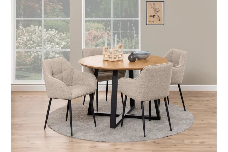 Harford Karmstol - Beige - Products - Möbler - Fåtölj & stolar - Karmstol