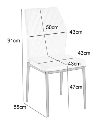 Inez matstol i svart konstläder med svarta ben - Svart - Products - Möbler - Fåtölj & stolar - Matstol & köksstol