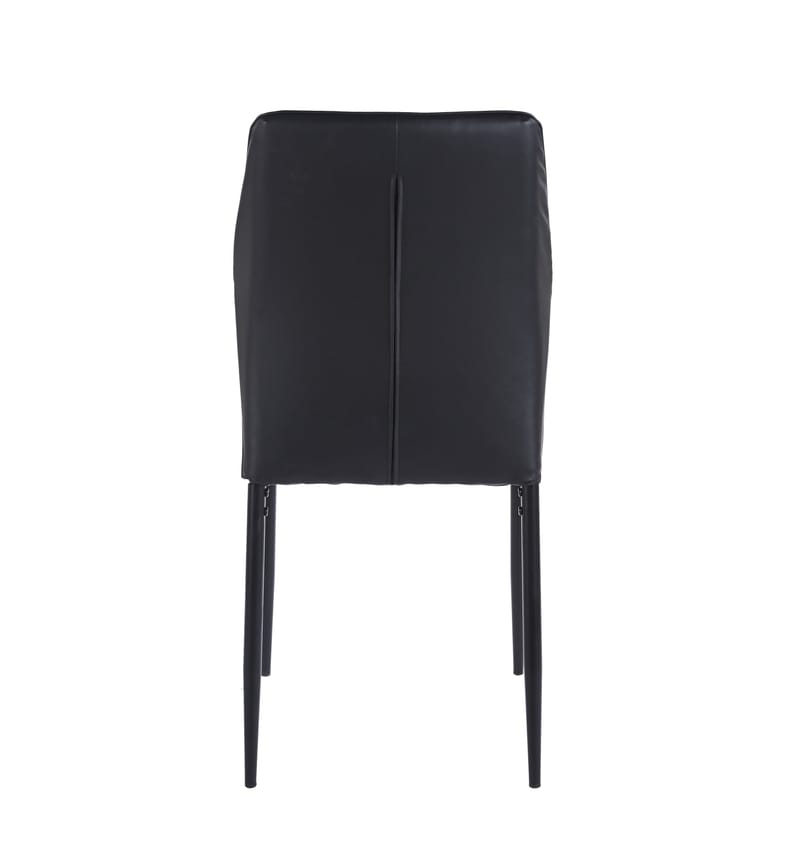 Inez matstol i svart konstläder med svarta ben - Svart - Products - Möbler - Fåtölj & stolar - Matstol & köksstol
