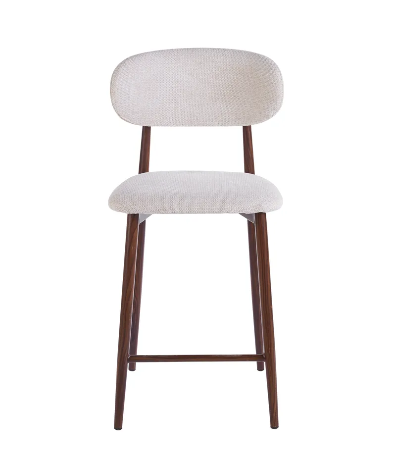 Ingrid barstol (Counter) Beige/valnöt, Beige/valnöt