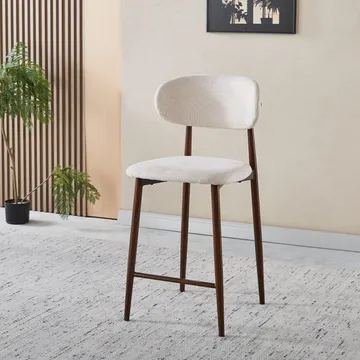 Ingrid barstol (Counter) Beige/valnöt - Beige/valnöt - Products - Möbler - Fåtölj & stolar - Barstol & barpall