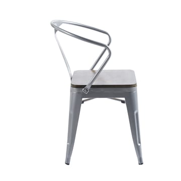 Iris karmstol i metall med träsits - Products - Möbler - Fåtölj & stolar - Karmstol