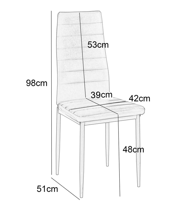 Iris stol i svart PU - Svart - Products - Möbler - Fåtölj & stolar - Matstol & köksstol