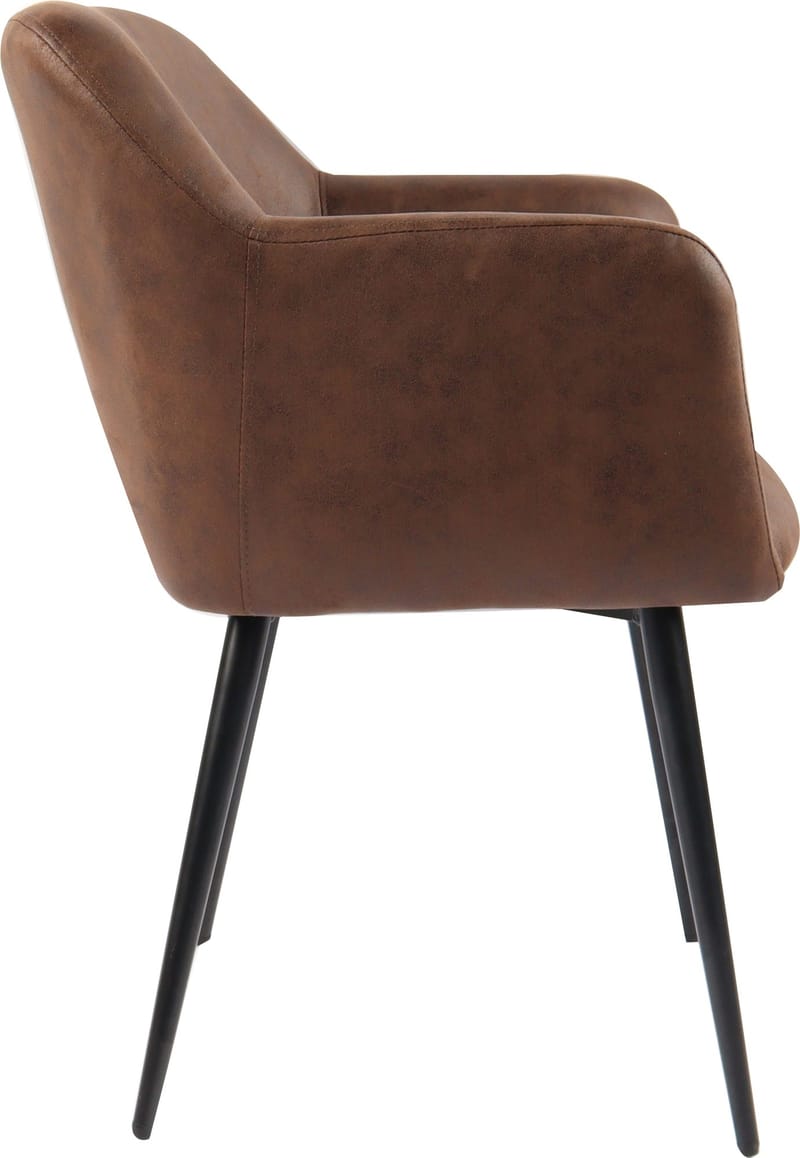 Karmstol i brun PU - Lamar - brun - Products - Möbler - Fåtölj & stolar - Karmstol