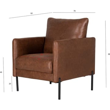 Kingsley fåtölj - Brunt ecoläder - cognac - Products - Möbler - Fåtölj & stolar - Fåtölj