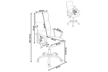 Kontorsstol Design Grå/svart/silver - Grå/svart/silver - Products - Möbler - Fåtölj & stolar - Kontorsstol & skrivbordsstol