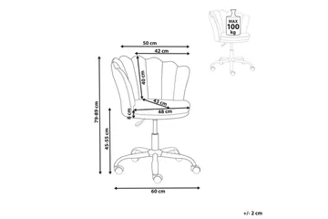 Kontorsstol Monticello Vitt/guld/svart - Vitt/guld/svart - Products - Möbler - Fåtölj & stolar - Kontorsstol & skrivbordsstol