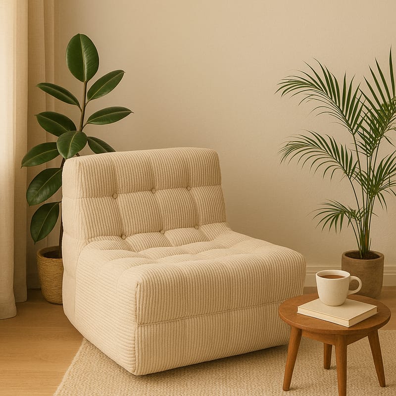 Lounge fåtölj beige manchester - Vera