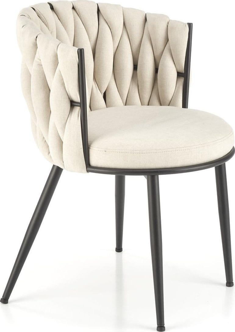 Matstol ljusbeige sammet - ljusbeige - Products - Möbler - Fåtölj & stolar - Karmstol