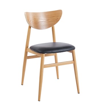 Matstol Ludvig - Ek med svart PU sits - svart - Products - Möbler - Fåtölj & stolar - Matstol & köksstol