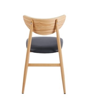 Matstol Ludvig - Ek med svart PU sits - svart - Products - Möbler - Fåtölj & stolar - Matstol & köksstol