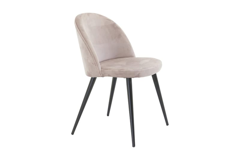 Matstol utan armstöd Venture Home Velvet Köksstol Sammet Pink