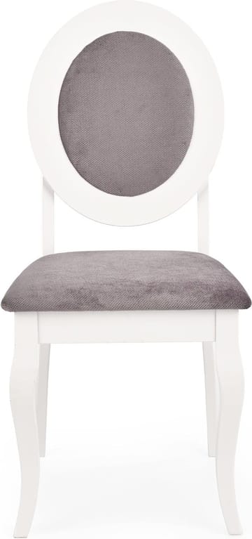 Matstol vitt trä med grå sits - Vit/grå - Products - Möbler - Fåtölj & stolar - Matstol & köksstol