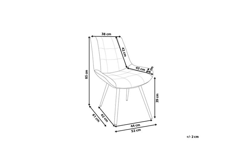 Melrose Stol Set Om 2 St - Brun - Products - Möbler - Fåtölj & stolar - Matstol & köksstol