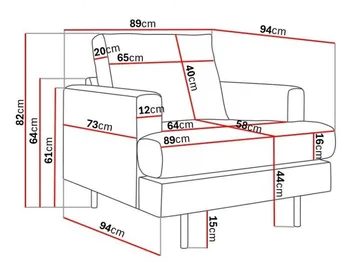 Menard Compact Fåtölj - Grön - Products - Möbler - Fåtölj & stolar - Fåtölj