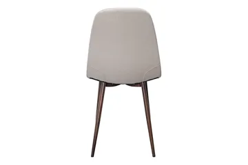 Nibe Matstol - Beige/Metallben Valnöt - Products - Möbler - Fåtölj & stolar - Matstol & köksstol