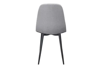 Nibe Matstol - Grå/Metallben Svart - Products - Möbler - Fåtölj & stolar - Matstol & köksstol