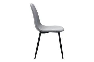 Nibe Matstol - Grå/Metallben Svart - Products - Möbler - Fåtölj & stolar - Matstol & köksstol