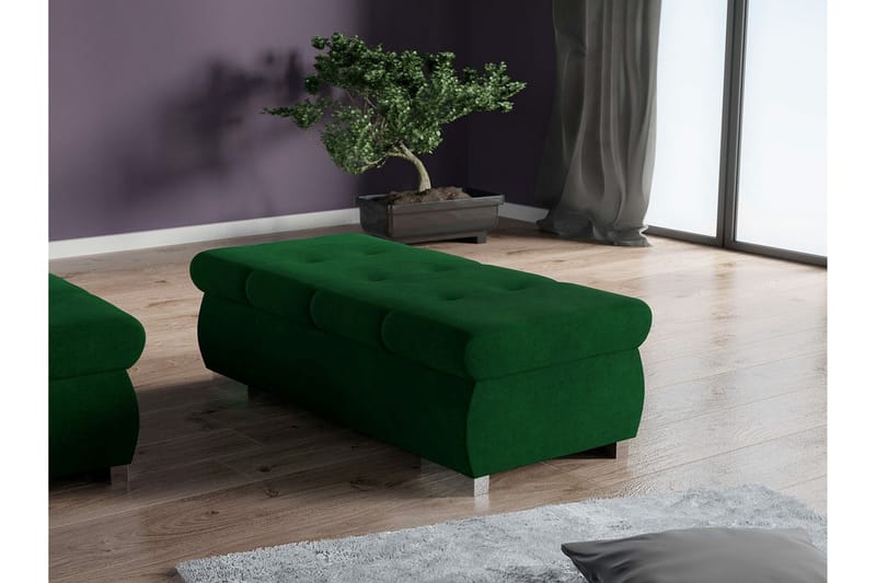 Cerys Fotpall 60 cm - Grön - Products - Möbler - Fåtölj & stolar - Pall & puff - Fotpallar