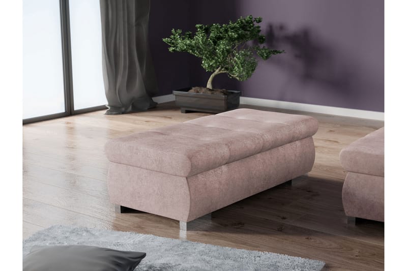 Cerys Fotpall 60 cm - Rosa - Products - Möbler - Fåtölj & stolar - Pall & puff - Fotpallar