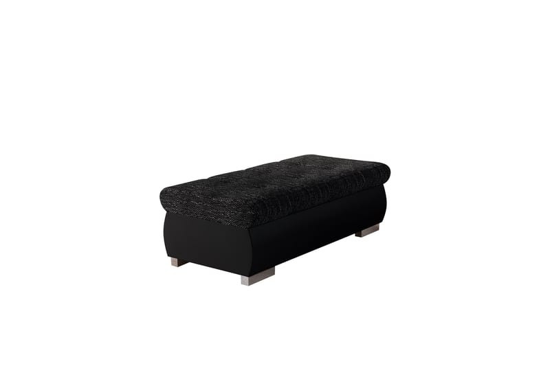 Cerys Fotpall 60 cm, Svart/Mörkgrå