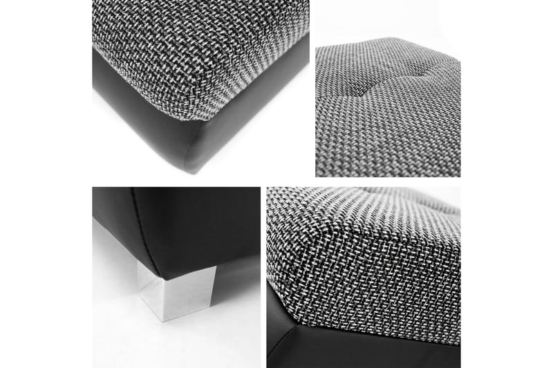 Cerys Fotpall 60 cm - Vit/Mörkgrå - Products - Möbler - Fåtölj & stolar - Pall & puff - Fotpallar