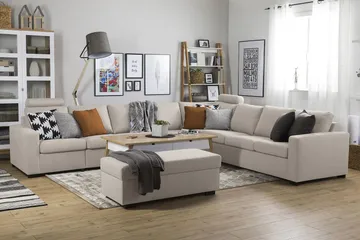 Crazy Fotpall med Förvaring 120x50 - Beige - Products - Möbler - Fåtölj & stolar - Pall & puff - Fotpallar