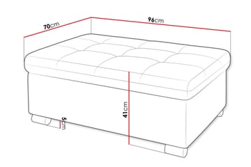 Dynir Fotpall 70 cm - Svart/Ljusgrå - Products - Möbler - Fåtölj & stolar - Pall & puff - Fotpallar