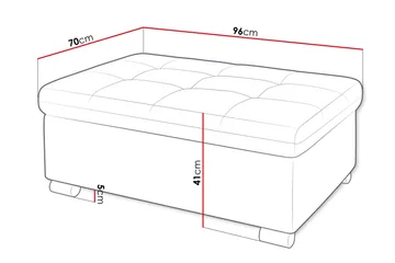 Dynir Sittpuff - Vit/Grå/Svart - Products - Möbler - Fåtölj & stolar - Pall & puff - Sittpuff