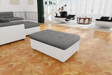 Dynir Puff - Svart/Grå/Vit - Products - Möbler - Fåtölj & stolar - Pall & puff - Sittpuff