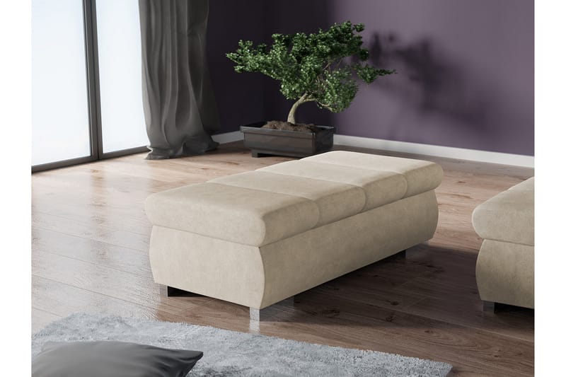 Gamal Fotpall 60 cm - Beige - Products - Möbler - Fåtölj & stolar - Pall & puff - Fotpallar