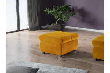 Gamal Fotpall 60 cm - Gul - Products - Möbler - Fåtölj & stolar - Pall & puff - Fotpallar