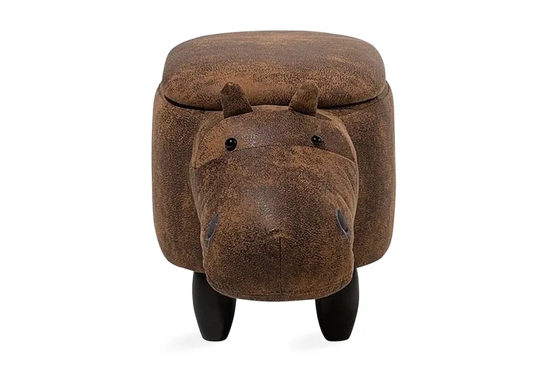 Hippo Sittpuff 32 cm, Brun