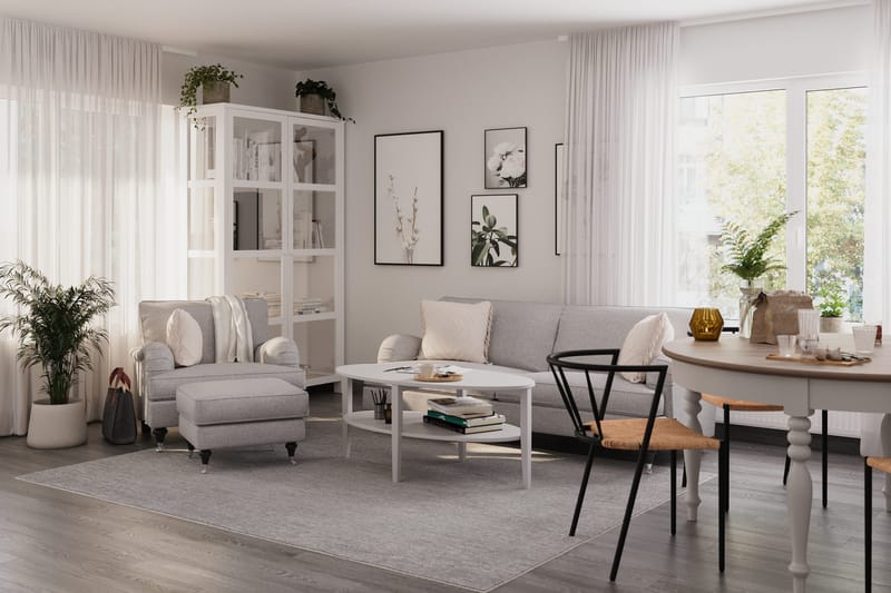 Howard Classic Fotpall - Grå - Products - Möbler - Fåtölj & stolar - Pall & puff - Fotpallar